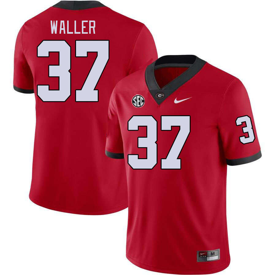 Men #37 Henry Waller Georgia Bulldogs College Football Jerseys Stitched-Red